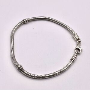 Pandora Snake Chain Basic Starter Bracelet Sterling Silver 7”